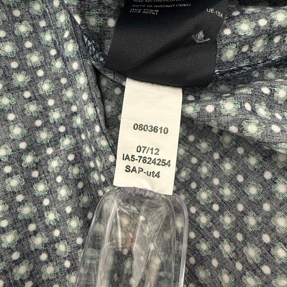 Tommy Hilfiger Polka Dot Button Front Stretch Shirt Women's S Green Navy Casual - Picture 7 of 7